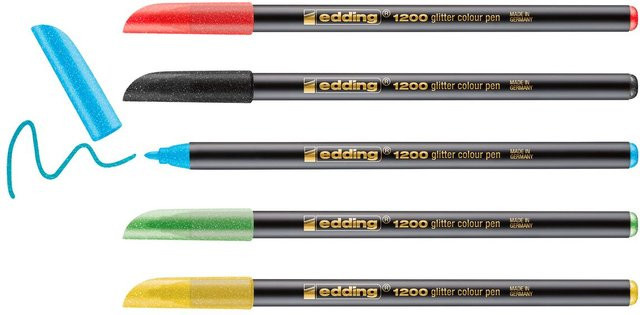 edding 1200 Basic Glitzer Fasermaler Multicolor - Bild 1