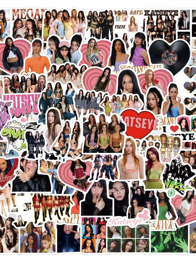 Katseye Kpop Girl Group Graffiti-Aufkleber, Dekoration, multicolor - Bild 5