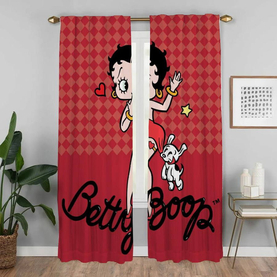 B-bettys BoopS Halloween Verdunklungsvorhänge für Kinder, 2 Paneele, Breite: 50 cm, Höhe: 70 cm - Bild 1