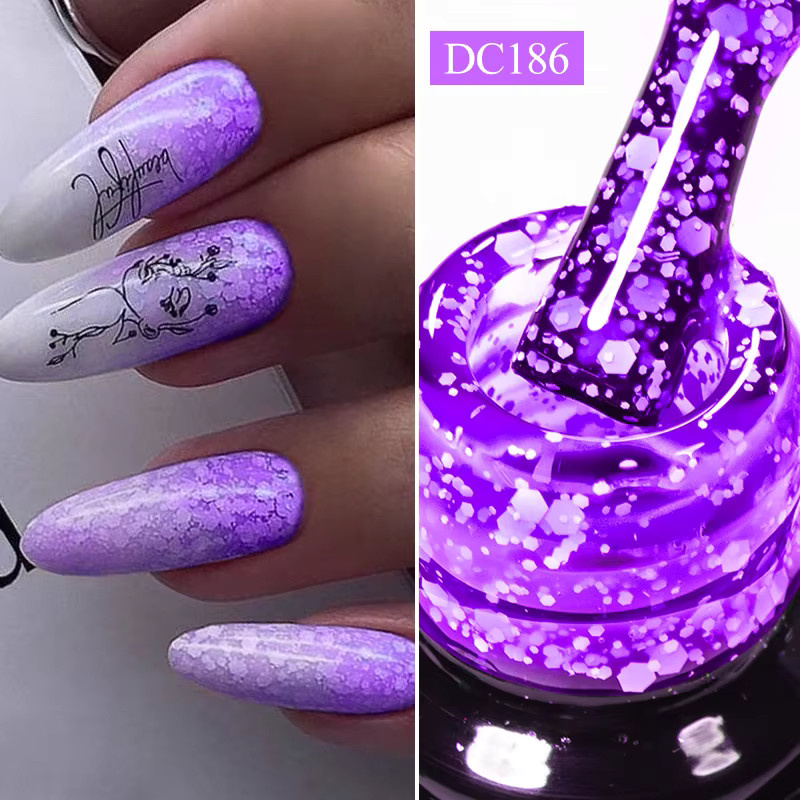 Mtssii Nagellack, Gel, Schimmernd, Neonfarbe Schnee-Glitzer - Bild 1