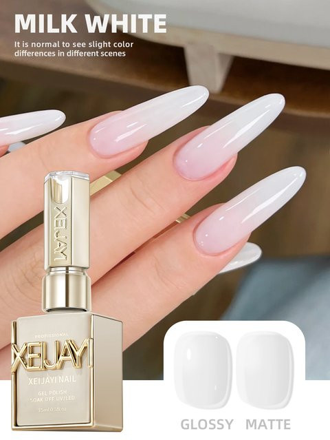 XEIJAYI Nagellack Gel, Milchig Weiß, Glänzend, 15 ml - Bild 1