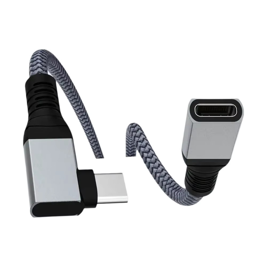 LAIHONEN USB-C Verlängerungskabel 90 Grad mit 20Gbps Datenübertragung und 240W Schnellladefunktion, grau, kompatibel mit iPhone 15 Pro Max, MacBook, Dell XPS und Thunderbolt 4 - Bild 7