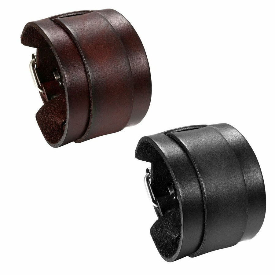 SHyingyou Uhrenarmband Leder, Punk, Schwarz, Unisex - Bild 2