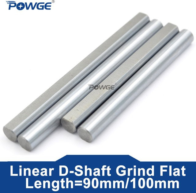POWGE D-Shaft Kohlenstoffstahlstange Lineare Welle für 3D-Drucker, Durchmesser: 5 mm, Farbe: Silber - Bild 1