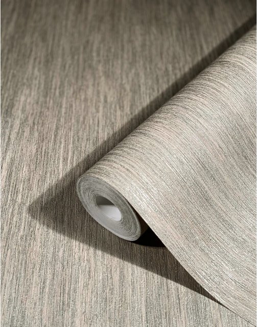 Marburg Vliestapete Natural Opulence Struktur Uni in Grau-Beige aus FSC-zertifiziertem Material - Bild 1
