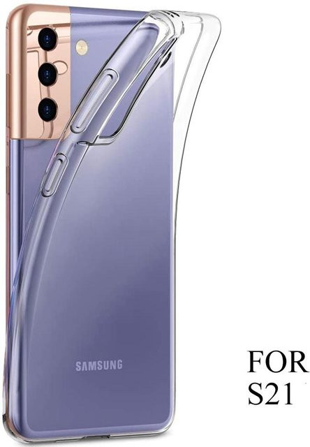 Ultra dünne transparente Silikonhülle für Samsung Galaxy S23 S22 S21 S20 Ultra Plus FE und Note 10 Plus in Grau - Bild 1