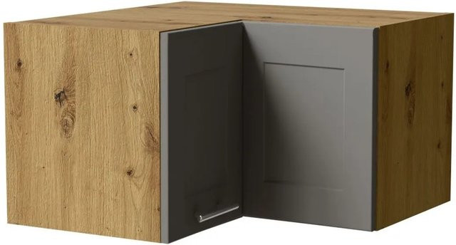 Feldmann-Wohnen Eckhängeschrank Oslo in Eiche Artisan und Dust Grey Matt mit Soft-Close-Türen, B/T/H: 60 x 60 x 36 cm - Bild 1