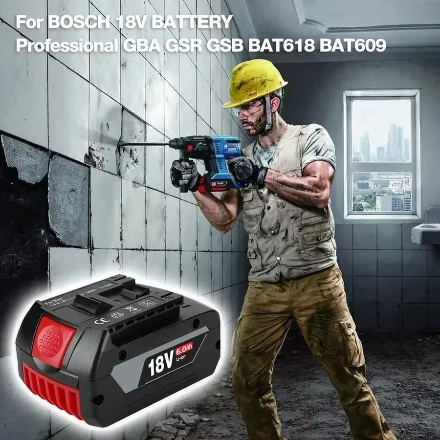 Bosch Professional Li-Ionen-Akku GBA 18V 6,0Ah mit LED in Schwarz - Bild 2