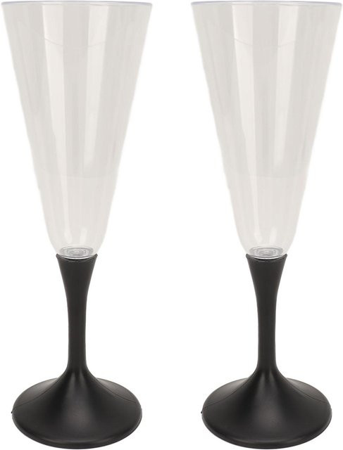 2er Set Fishine Leuchtende Champagnergläser aus Kunststoff in Weiß und Transparent für Bar und Nachtclub - Bild 1