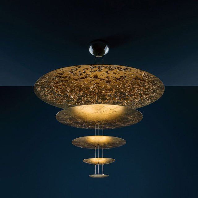 Catellani & Smith Macchina Della Luce Mod. D LED-Pendelleuchte in Gold/Messing - Bild 1