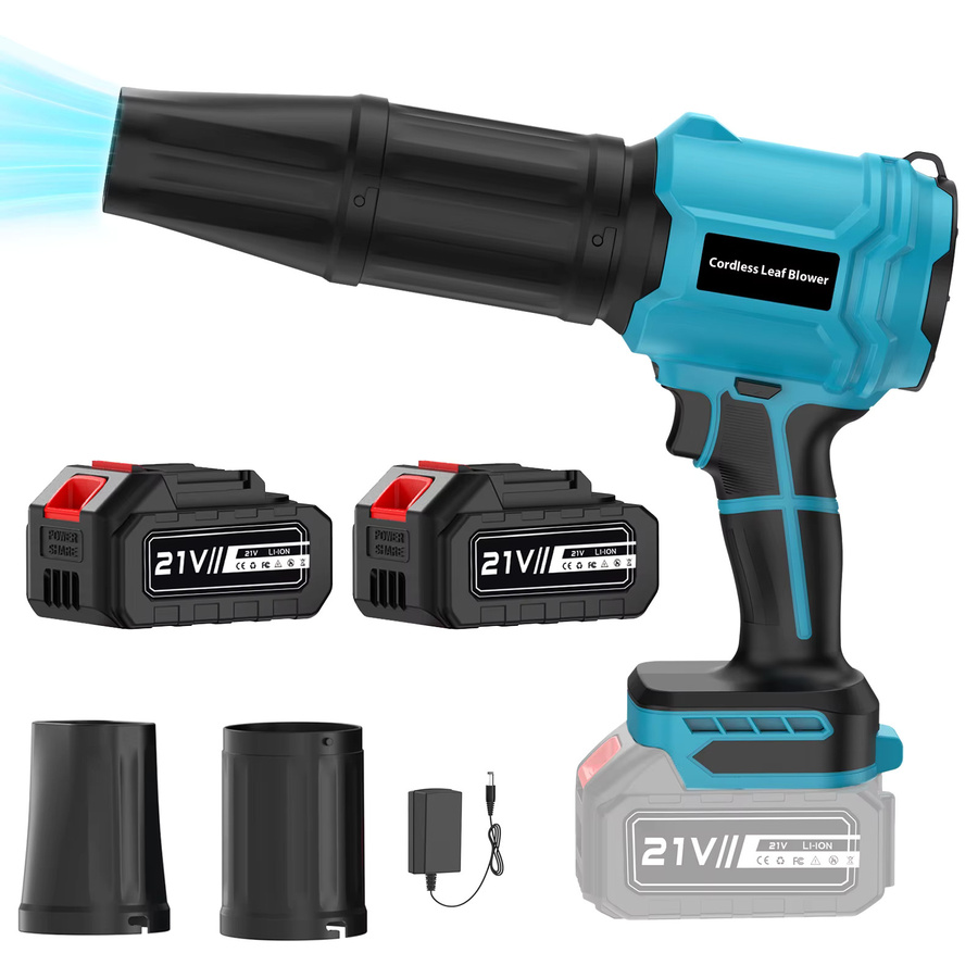 Makita Kabelloser Elektrischer Laubbläser mit 3500W Turbo-Lüfter und 2 Düsen, Blau, für 21V Akku - Bild 8