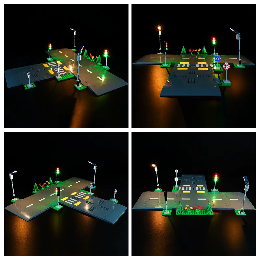 LED-Beleuchtungsset für LEGO City 60304 Straßenplatten in Multicolor mit Klemmsystem - Bild 5