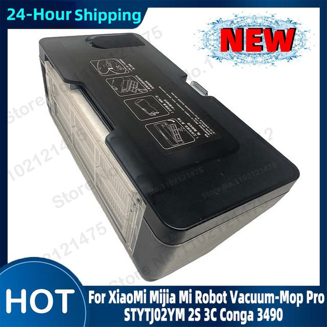 QIXIAO 2 in 1 Wassertank und Staubbox Zubehör für Xiaomi Mijia Mi Robot Vacuum Mop Pro STYTJ02YM 2S 3C und Conga 3490 XMSTJQR2S Ersatzteile - Bild 1