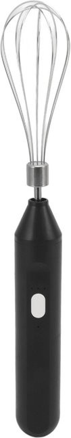Tragbarer elektrischer Handmixer und Milchaufschäumer mit USB-Aufladung und Edelstahl-Schneebesen in Schwarz - Bild 1