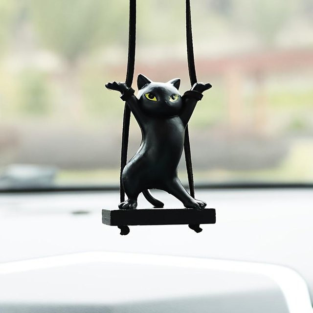 yuyongzhi Autoanhänger, Tanzende Katze, gray, Unisex - Bild 1