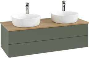 V&B Waschtischunterschrank Antao ohne Frontstruktur, Farbe Honig Eiche, B/T/H: 120 x 36 x 50 cm - Bild 1
