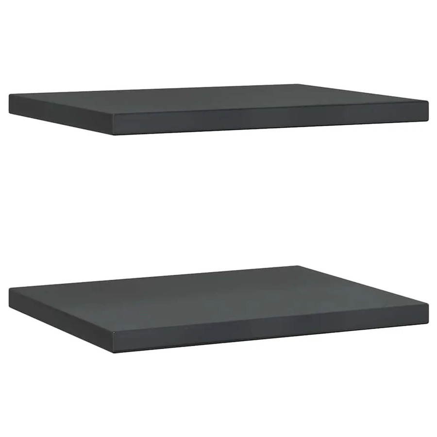 vidaXL Wandregale 2er-Set aus Edelstahl in Schwarz, B/H: 50 x 40 cm, Tiefe: 3 cm - Bild 2