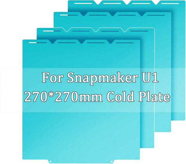 Snapmaker U1 Bauplatte Glacier Kaltplatte für PLA und PETG 3D-Drucker Zubehör B: 27 cm, T: 27 cm - Bild 1