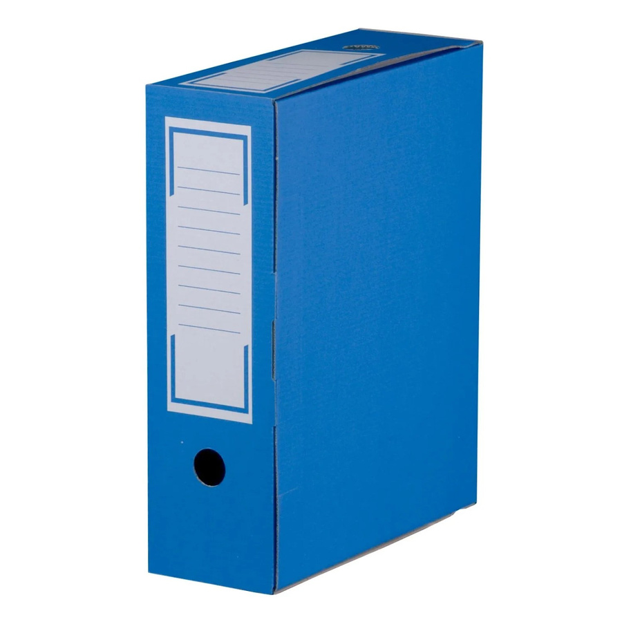 PROREGAL Archiv-Ablagebox aus Wellkarton für A4, Blau, L x B x H: 31,5 x 9,6 x 26,0 cm - Bild 2