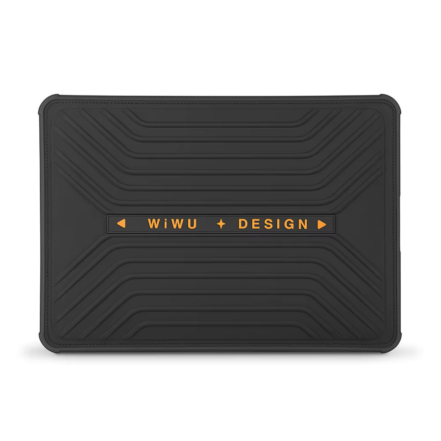 WIWU Laptoptasche ohne Reißverschluss für MacBook Air 13 und 13,6 Zoll sowie MacBook Pro 13 und MacBook Air 15,3 Zoll, stoßfeste Laptop-Hülle, Schwarz - Bild 4