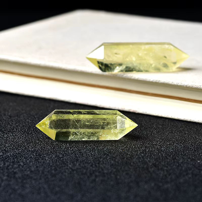 RYCRYSTAL Natürlicher Citrin-Kristall in Gelb, sechseckig und doppelt abgeschlossen als Zauberstab für Meditation und Reiki - Bild 4