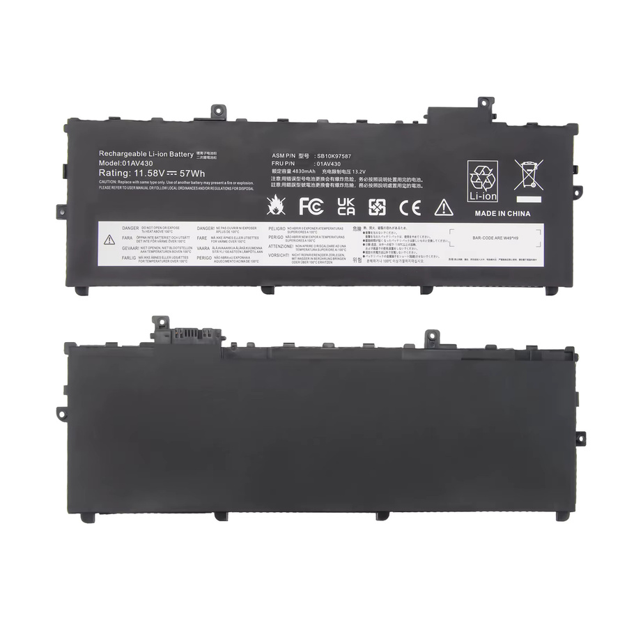 Lenovo Laptop-Akku 01AV430 Li-Ion Pack in Schwarz für ThinkPad X1 Carbon 5. und 6. Generation (2017/2018) - Bild 2