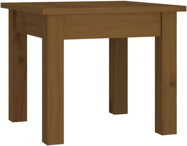 vidaXL Couchtisch aus massivem Kiefernholz in Braun mit rustikaler Optik, B/T/H: 35 x 35 x 30 cm - Bild 1