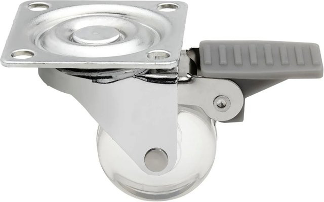 SO-TECH Möbelrolle Ø35 mm Transparent mit Bremse aus Stahl und Kunststoff - Bild 1