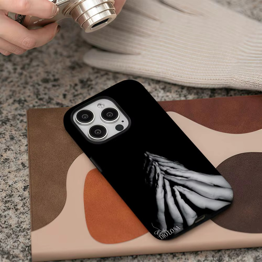 G-Geolier Handyhülle für iPhone 17 16 15 14 13 12 Pro Max Plus glänzende HD-Doppelschicht-Flüssigkeitshartschale in Schwarz oder Weiß - Bild 4