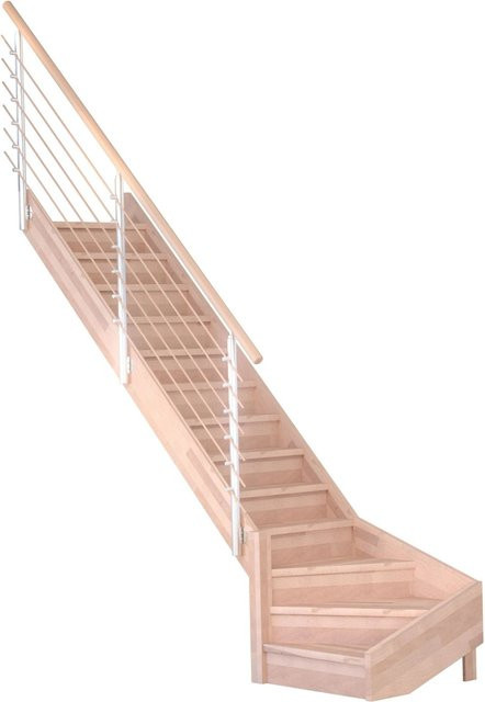 StarWood Treppe Mykonos Pro Buche Setzstufen und Design-Geländer-Holzstäbe FSC mit Länge: 80 cm - Bild 1
