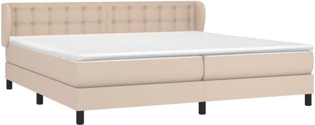 vidaXL Boxspringbett Hybrid mit Taschenfederkern in Braun und Beige, B/T/H: 200 x 200 x 203 cm - Bild 1