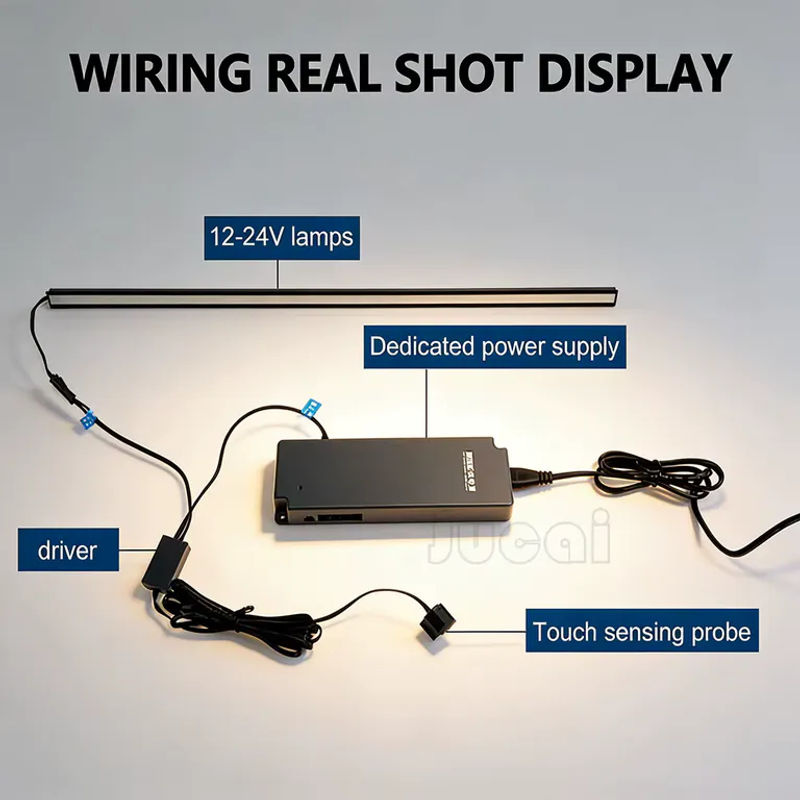 IKSLED Intelligenter LED-Schrankbeleuchtungs-Controller mit Dual-Tür-Sensor und Handwellenfunktion in Schwarz für 12V Küchen- und Möbelbeleuchtung - Bild 2