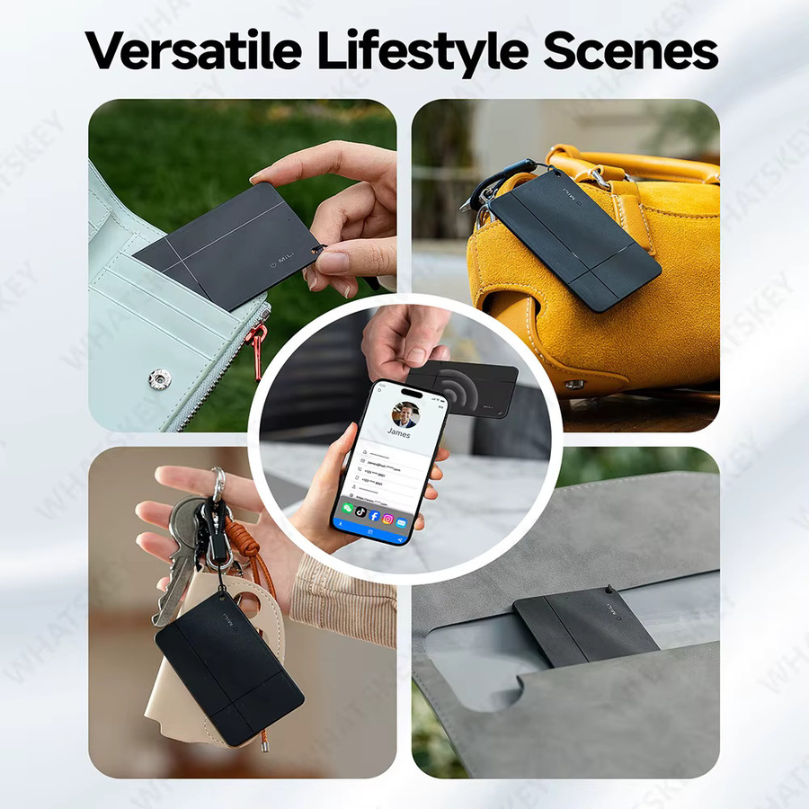 Dual System GPS-Tracker für iOS und Android mit Google Find My Unterstützung, tragbares Anti-Lost Tracking-Gerät in Schwarz - Bild 4