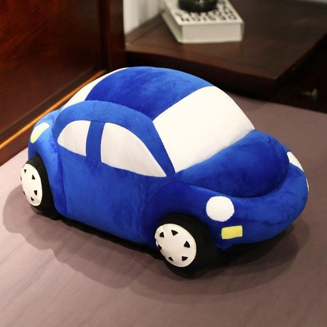 Binchi Fitness Cartoon-Auto-Stofftier, Plüschfahrzeug, Blau, ab 14 Jahre - Bild 1