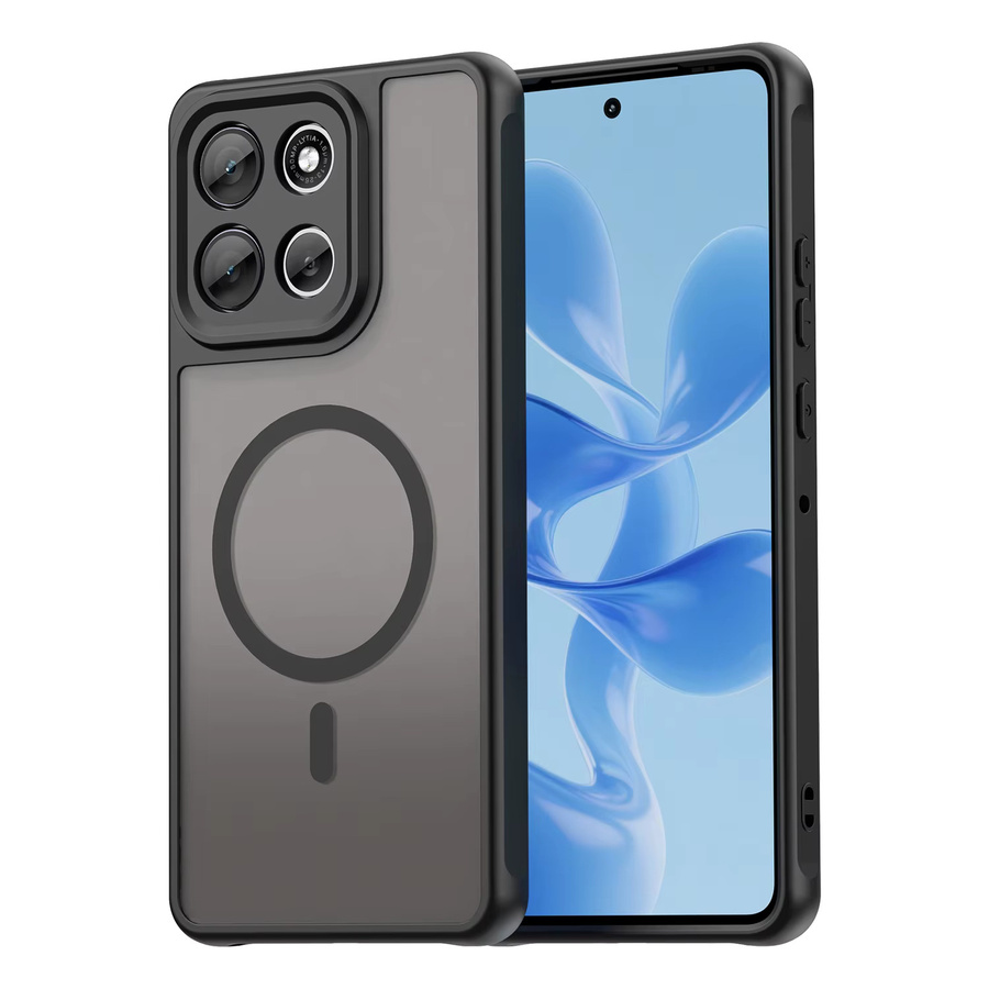Magnetische transparente Handyhülle für Motorola Moto Edge 60, Edge 60 Pro, Edge 2025, G56 und G86 Fusion 5G in Blau, matte Schutzhülle - Bild 2