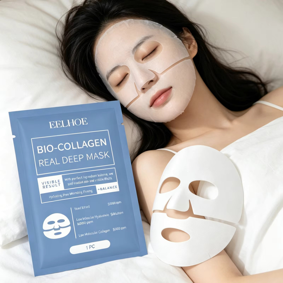 EELHOE Bio-Kollagen-Maske, Feuchtigkeitsspendend, für trockene Haut - Bild 3