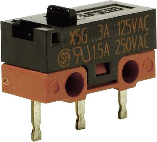 Saia Mikroschalter X5G303K1AN, Schwarz, 250 V/AC, 1.5A, 1 x Ein/(Ein), IP40, tastend - Bild 1