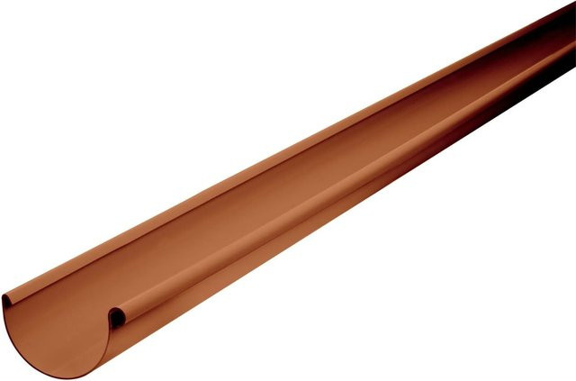 Inefa Dachrinne halbrund aus PVC in Braun, Länge: 200 cm, Nennweite: 150 mm - Bild 1