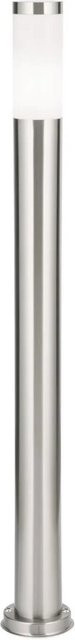 Orion Leuchten Außen Wegleuchte Silber aus Stahl und Acrylglas, 13W LED, 640lm, IP44, modernes zylindrisches Design - Bild 1