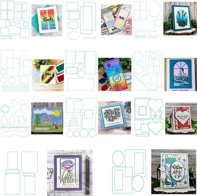 Master Layouts Serie Metall-Stanzformen Basis-Schichtrahmen in Silber für DIY Scrapbooking und Bastelarbeiten - Bild 1