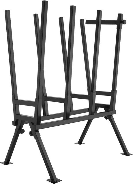 Tectake Holzsägebock aus Stahl in Schwarz B/T/H: 76 x 53 x 102 cm - Bild 1