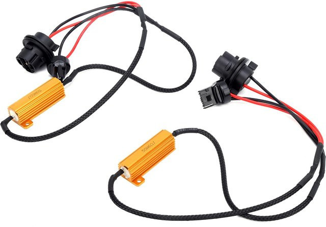 Koogeelife 2 Stück 7440 LED Lastwiderstands-Decoder 50W 6 Ohm in Orange für Scheinwerfer, Nebelscheinwerfer und Tagfahrlicht - Bild 1
