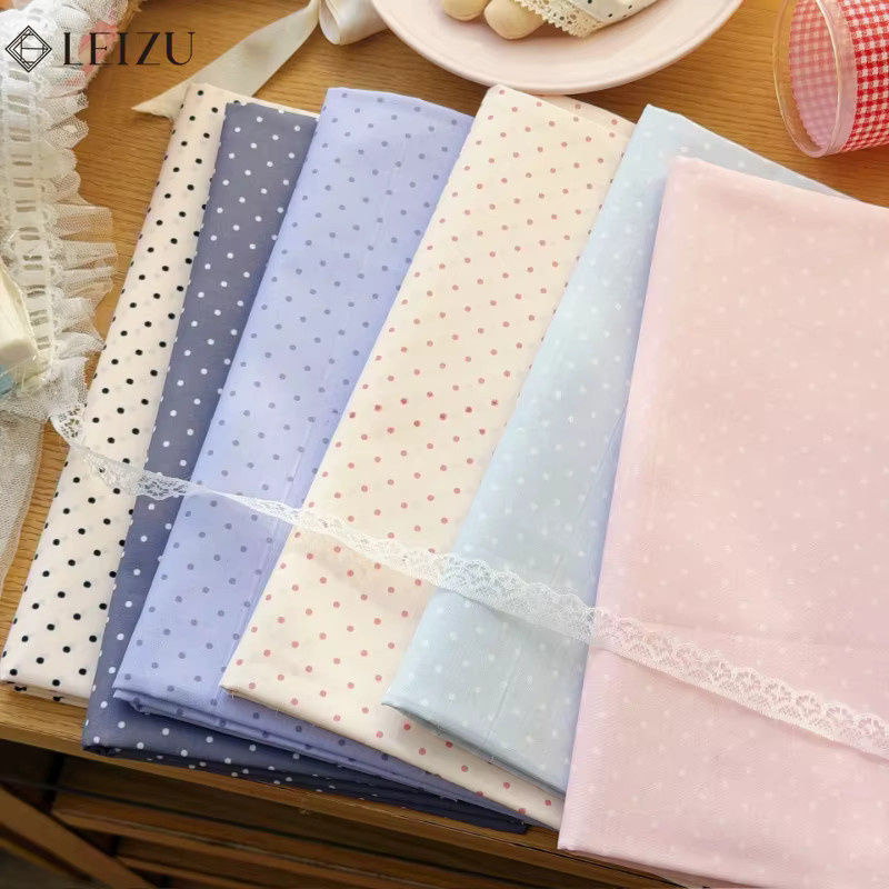 Xintianji Baumwollstoff mit Polka-Dot-Print in Multicolor für DIY-Näharbeiten und Textilien - Bild 1