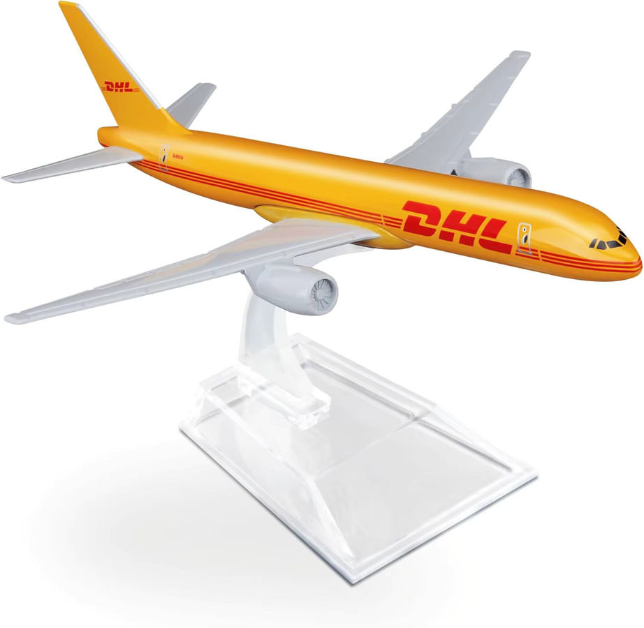 ZOCO B757 DHL Airlines Modellflugzeug, 1:400, Metall, Gelb - Bild 3