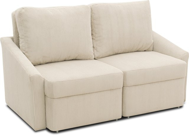 DOMO Schlafsessel Relax Box mit Boxspringfederung als Schlafsofa in Beige, B: 168 cm, T: 96 cm, H: 202 cm - Bild 1