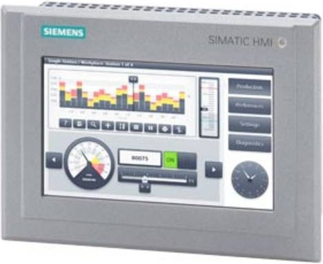 Siemens SPS-Touchpanel 6AV2124-0GC13-0AX0 in Grau mit Profinet - Bild 1