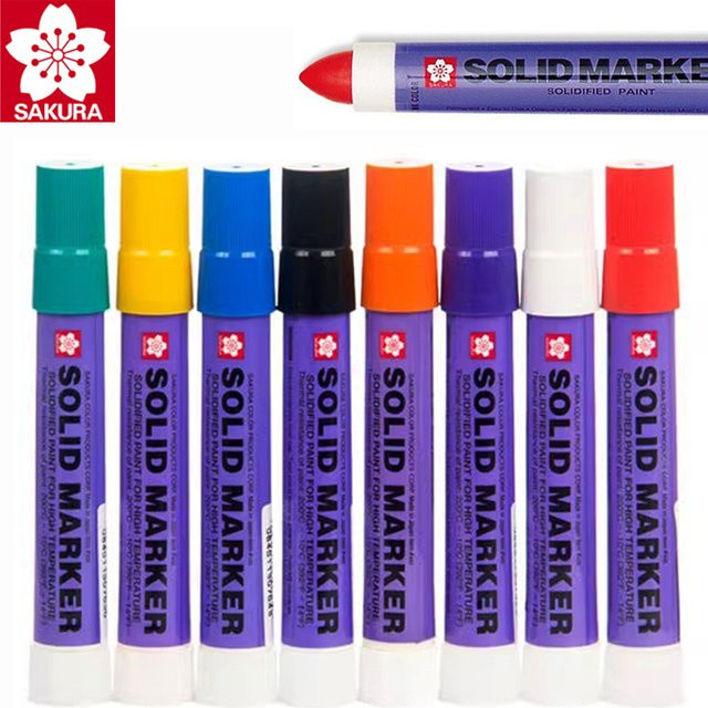 Sakura Permanent Marker Set 8 Stück in Orange mit Bullet Spitze für Industrie und Büro - Bild 1