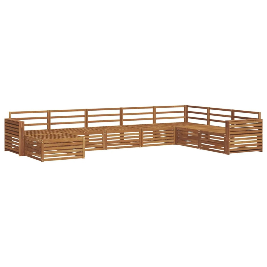 vidaXL Sofagarnitur 8-teilig aus Massivholz Akazie in Natur Braun im modernen L-Shape Design - Bild 2