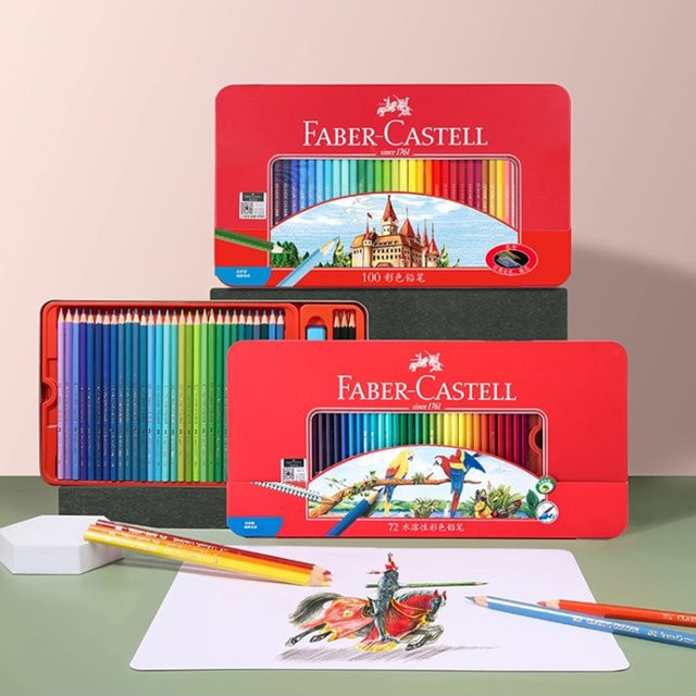 Faber-Castell Red Edition Ölbasierte Buntstifte in der Blechdose, 50 Stück, Multicolor - Bild 1