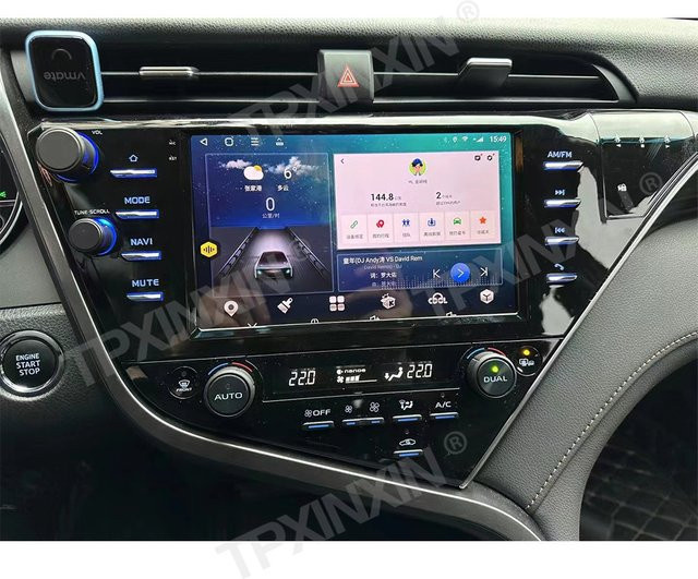 Aotsr Android 13 4K Multimedia Autoradio mit GPS und Carplay für Toyota Camry 2018 2019 2020, 9 Zoll, Schwarz - Bild 1